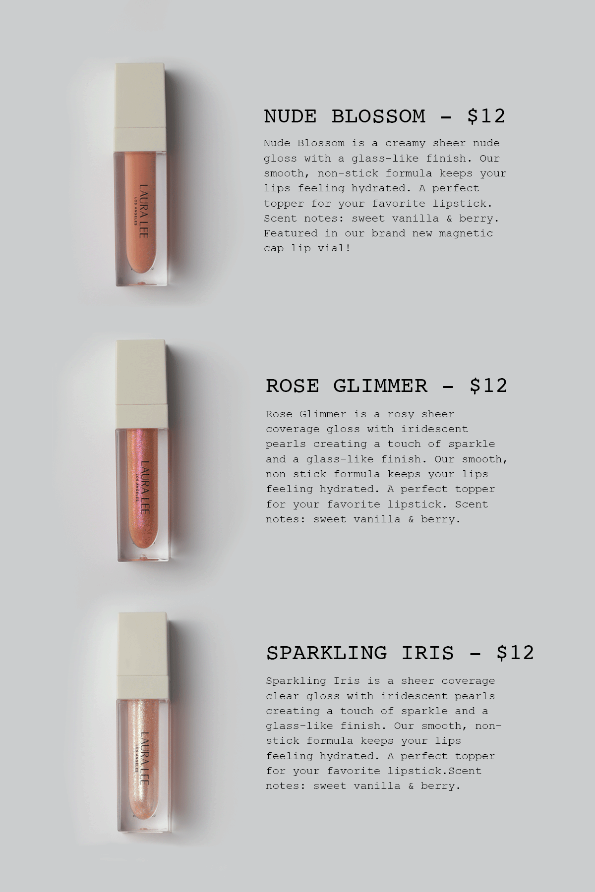 NEW lip glosses available now! - Laura Lee Los Angeles